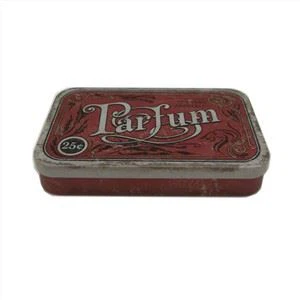 छोटा इत्र टिन बॉक्स
